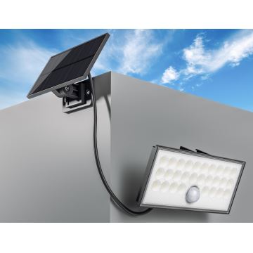 Top Light - LED Solarni stenski reflektor s senzorjem HELEON VARIO LED/8W/3,7V IP65 4000K + Daljinski upravljalnik