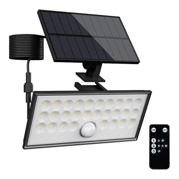 Top Light - LED Solarni stenski reflektor s senzorjem HELEON VARIO LED/8W/3,7V IP65 4000K + Daljinski upravljalnik