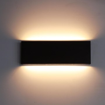 Top Light - LED Zunanja stenska svetilka OBLIGO LED/12W/230V IP65 črna