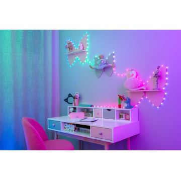 Twinkly - LED RGB Zatemnitvena božična veriga CANDIES 200xLED 14 m USB Wi-Fi