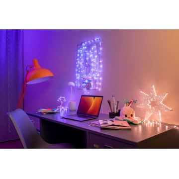 Twinkly - LED RGB Zatemnitvena božična veriga CANDIES 200xLED 14 m USB Wi-Fi