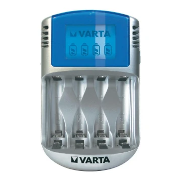 Varta 57070 - Polnilnik baterij LCD 4xAA/AAA 100-240V/12V/5V
