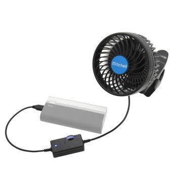 Ventilator s sponko USB 4W/5V črna