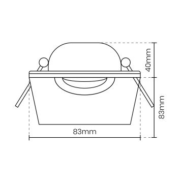 Vgradna svetilka EYE 1xGU10/25W/230V kvadrat bela