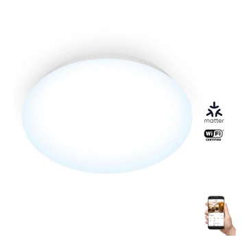 WiZ - LED Zatemnitvena stropna svetilka SUPERSLIM LED/17W/230V 4000K Wi-Fi