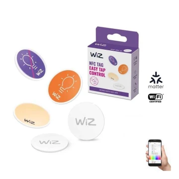 WiZ - NFC Samolepilna oznaka za nadzor osvetlitve 4 kom.