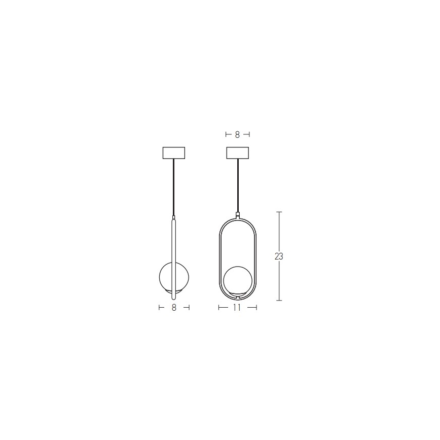 Zambelis 18143 - Lestenec na vrvici 1xG9/25W/230V