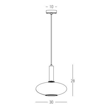 Zambelis 22072 - Lestenec na vrvici 1xE27/40W/230V pr. 30 cm zlata