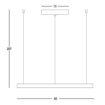 Zambelis 23032 - LED Zatemnitveni lestenec na vrvici LED/28W/230V 3000K pr. 60 cm zlata