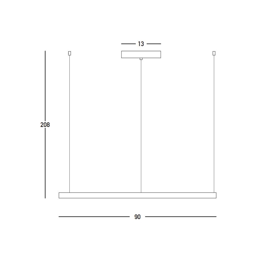 Zambelis 23035 - LED Zatemnitveni lestenec na vrvici LED/45W/230V 3000K pr. 90 cm črna