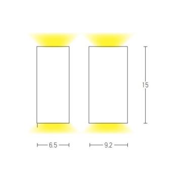 Zambelis E124 - Zunanja stenska svetilka 2xGU10/15W/230V IP54 antracit