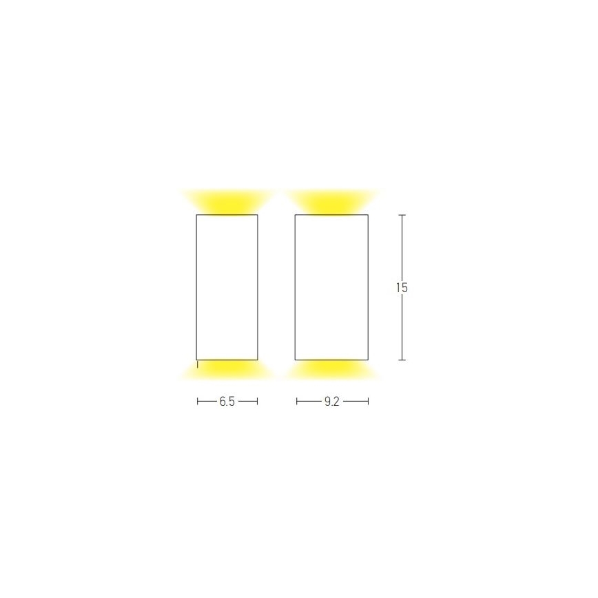 Zambelis E124 - Zunanja stenska svetilka 2xGU10/15W/230V IP54 antracit