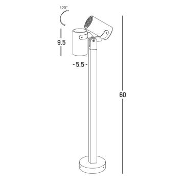 Zambelis E325 - Zunanja svetilka 1xGU10/15W/230V IP54 antracit