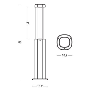 Zambelis E355 - LED Zunanja svetilka LED/7W/230V 3000K IP54 antracit