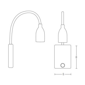 Zambelis H33 - LED Fleksibilna mala svetilka LED/3W/230V bela