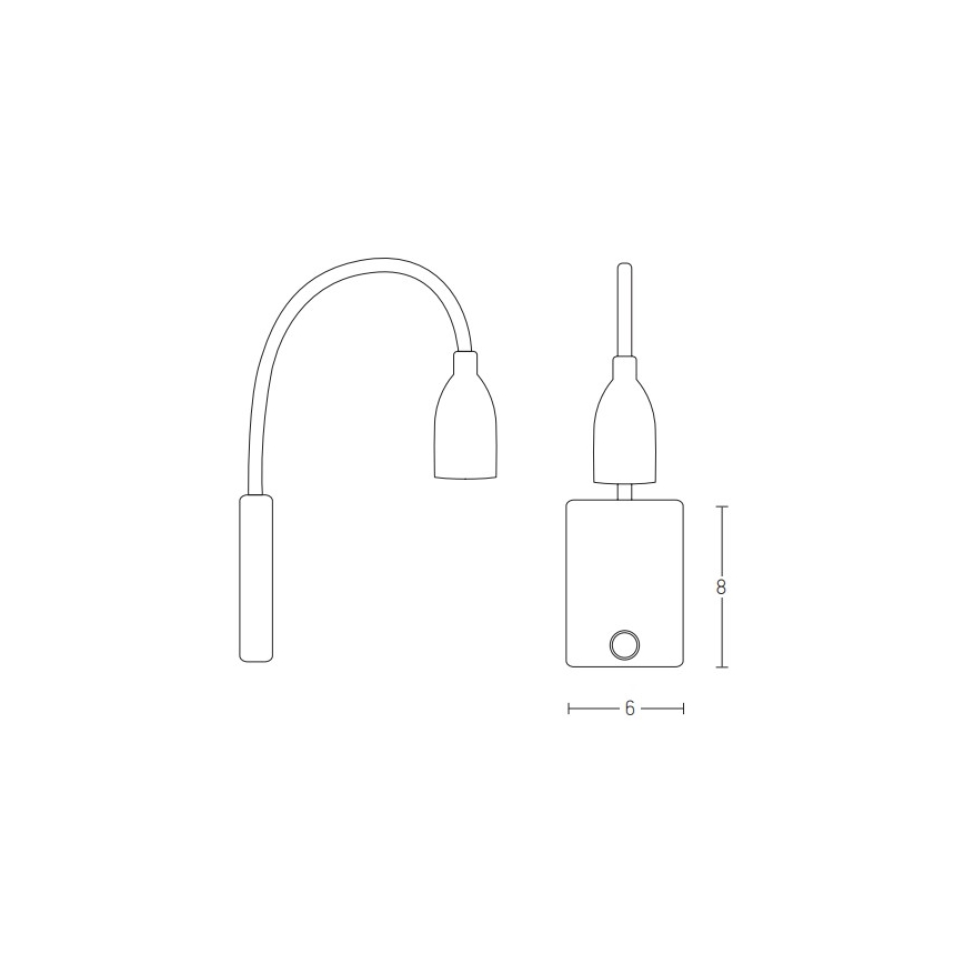 Zambelis H33 - LED Fleksibilna mala svetilka LED/3W/230V bela