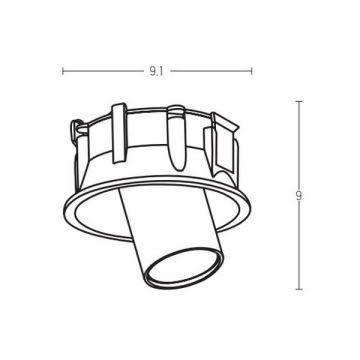 Zambelis Z11107-B - LED Vgradni reflektor LED/7W/230V CRI90 črna