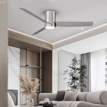 ZEVENTI - LED Stropni ventilator BARROSA LED/18W/230V Wi-Fi Tuya krom + Daljinski upravljalnik