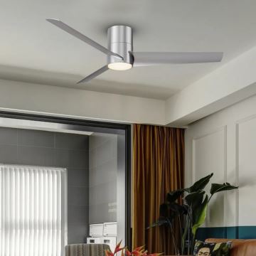 ZEVENTI - LED Stropni ventilator BARROSA LED/18W/230V Wi-Fi Tuya krom + Daljinski upravljalnik