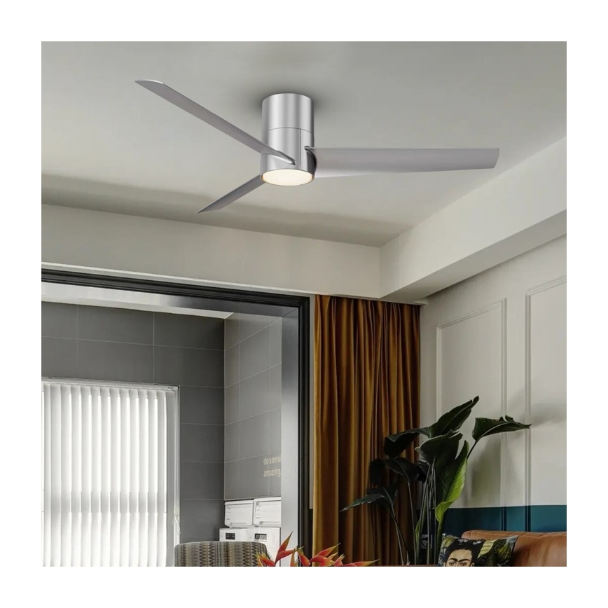 ZEVENTI - LED Stropni ventilator BARROSA LED/18W/230V Wi-Fi Tuya krom + Daljinski upravljalnik