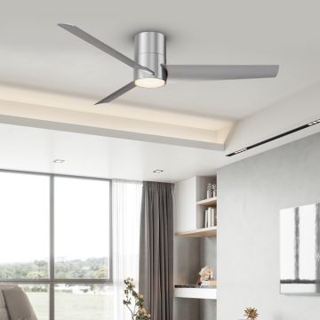 ZEVENTI - LED Stropni ventilator BARROSA LED/18W/230V Wi-Fi Tuya krom + Daljinski upravljalnik