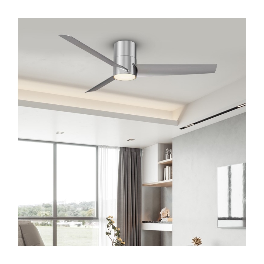 ZEVENTI - LED Stropni ventilator BARROSA LED/18W/230V Wi-Fi Tuya krom + Daljinski upravljalnik