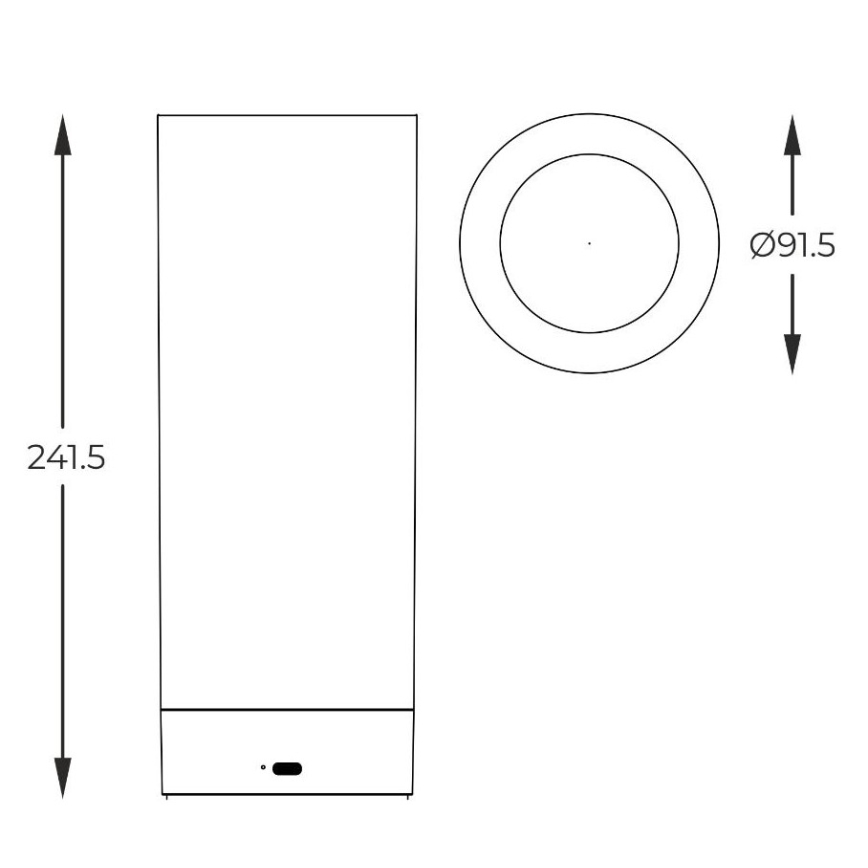 Zuma Line - LED Zatemnitvena polnilna namizna svetilka LED/1,2W/230V siva IP54