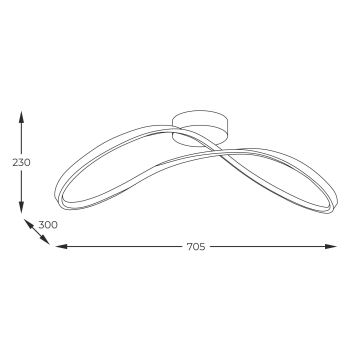 Zuma Line - LED Lestenec LED/45W/230V 3000/4000/6000K črna