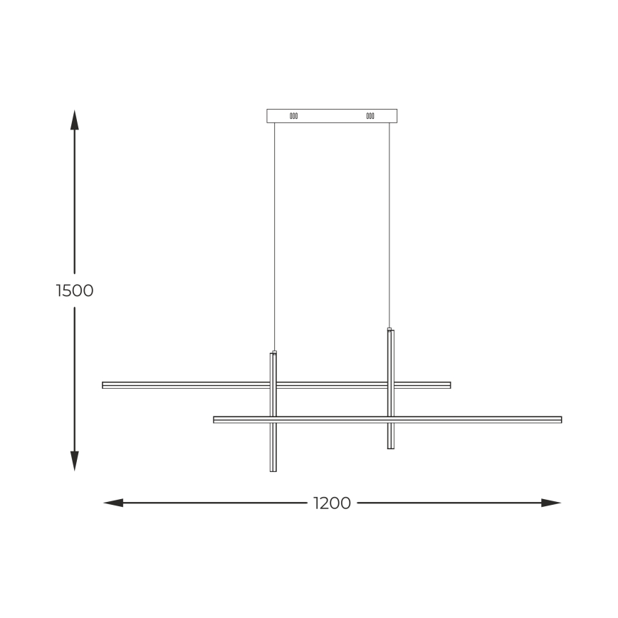 Zuma Line - LED Lestenec na vrvici LED/42W/230V 3000/4000/6000K zlata