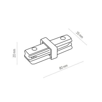 Zuma Line - Reflektor za tračni sistem 8xGU10/10W/230V črna + tračni dodatki