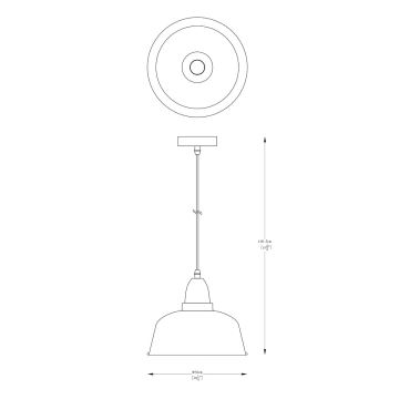 Zuma Line - Lestenec na vrvici 1xE27/40W/230V bela