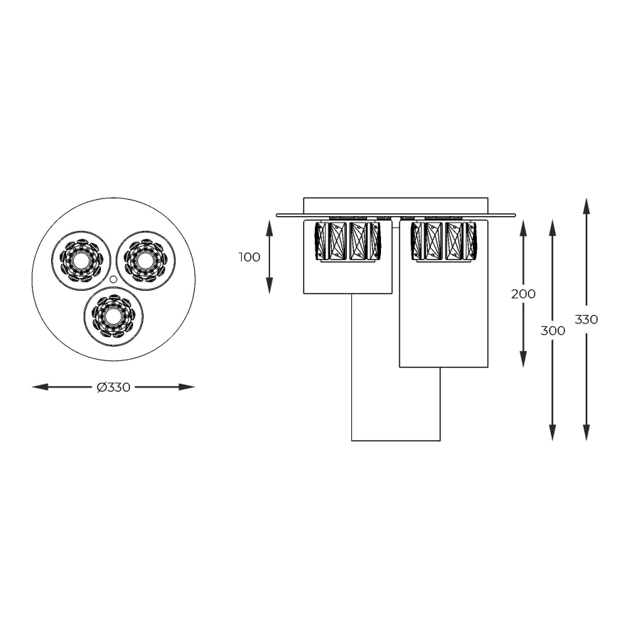 Zuma Line - LED Lestenec 3xLED/5W/230V medenina