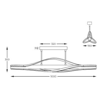 Zuma Line - LED Lestenec na drogu LED/30W/230V