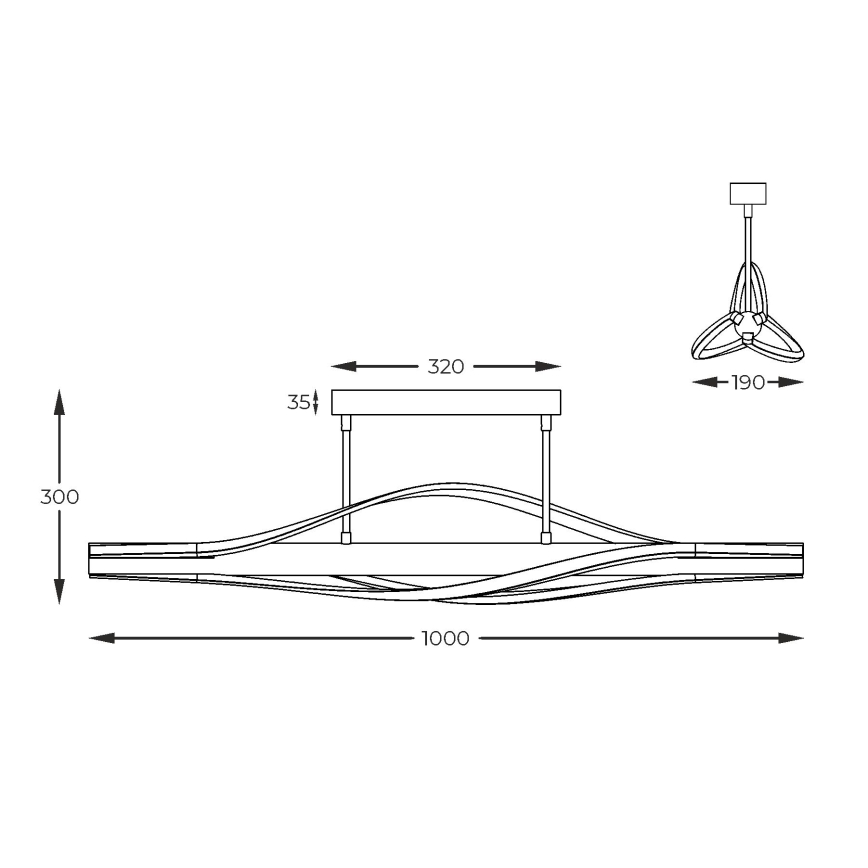 Zuma Line - LED Lestenec na drogu LED/30W/230V