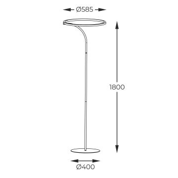 Zuma Line - LED Talna svetilka LED/24W/230V črna