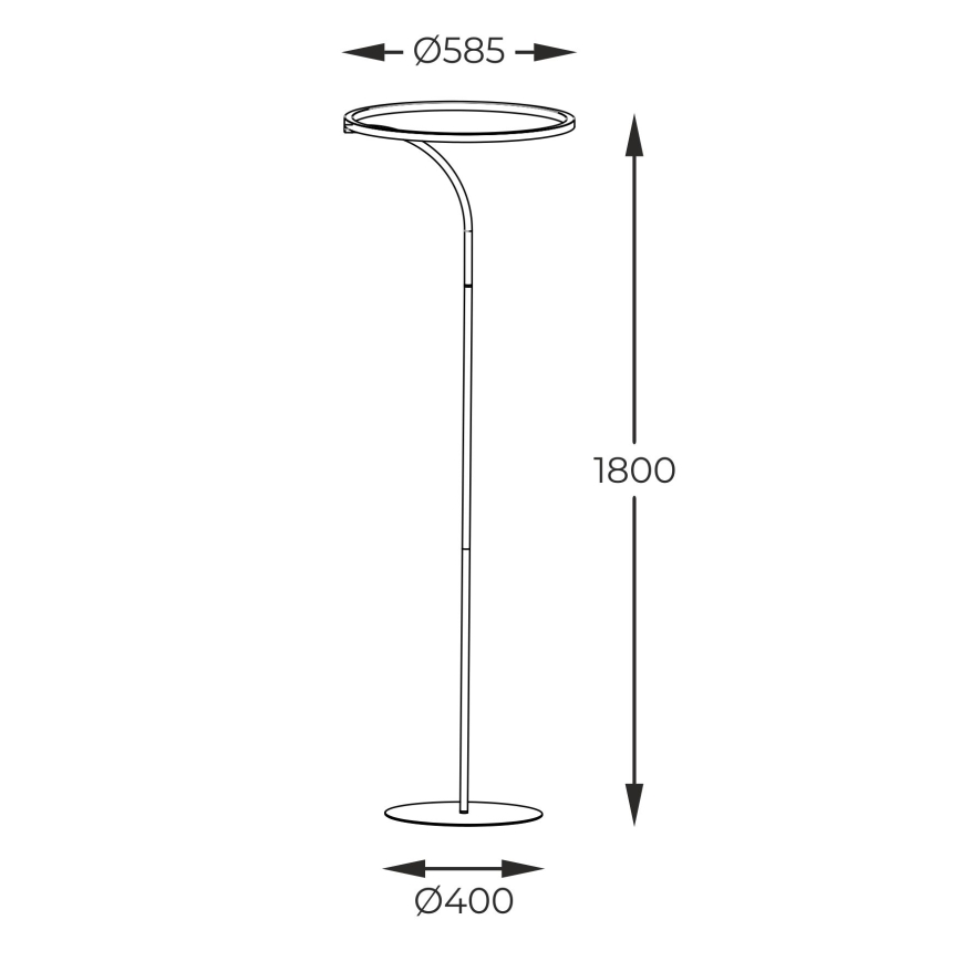 Zuma Line - LED Talna svetilka LED/24W/230V črna