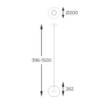 Zuma Line - LED Lestenec na vrvici LED/5W/230V zlata