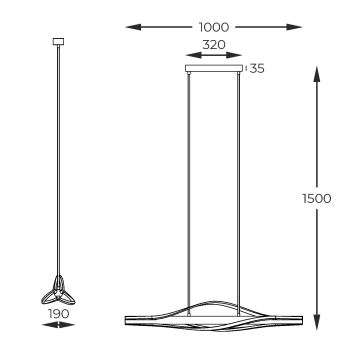 Zuma Line - LED Lestenec na vrvici LED/30W/230V