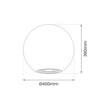 Zunanja svetilka GLOBO 1xE27/60W/230V pr. 40 cm IP44