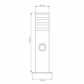 Zunanja svetilka z vtičnico TEKSAS 1xE27/20W/230V IP54 44 cm