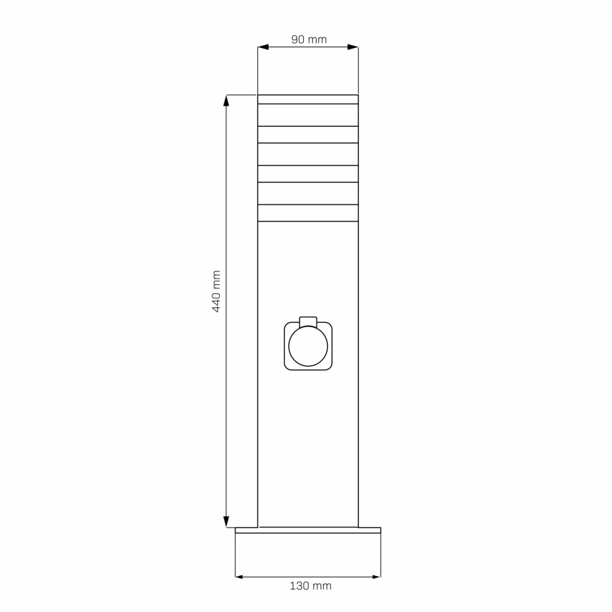 Zunanja svetilka z vtičnico TEKSAS 1xE27/20W/230V IP54 44 cm