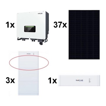 Zunanji komplet SOFAR Solar - 14,8kWp panel RISEN Full Black +15kW SOLAX pretvornik 3p + 15kWh baterija SOFAR z baterijsko krmilno enoto
