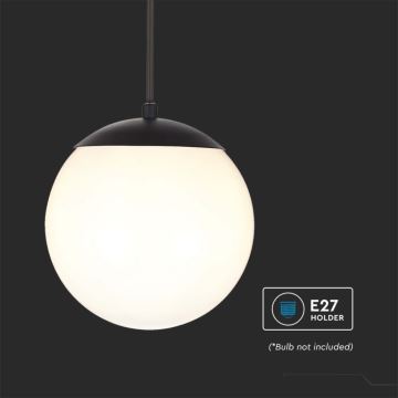 Zunanji lestenec na vrvici 1xE27/60W/230V IP44 črna